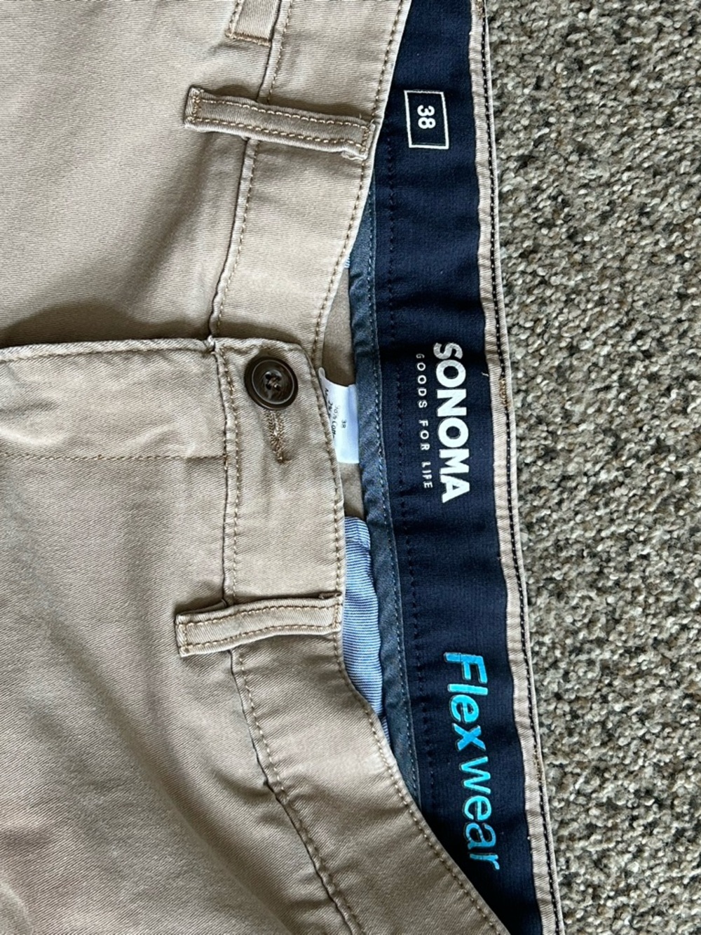 Sonoma Men's Tan Flexwear Chino Shorts